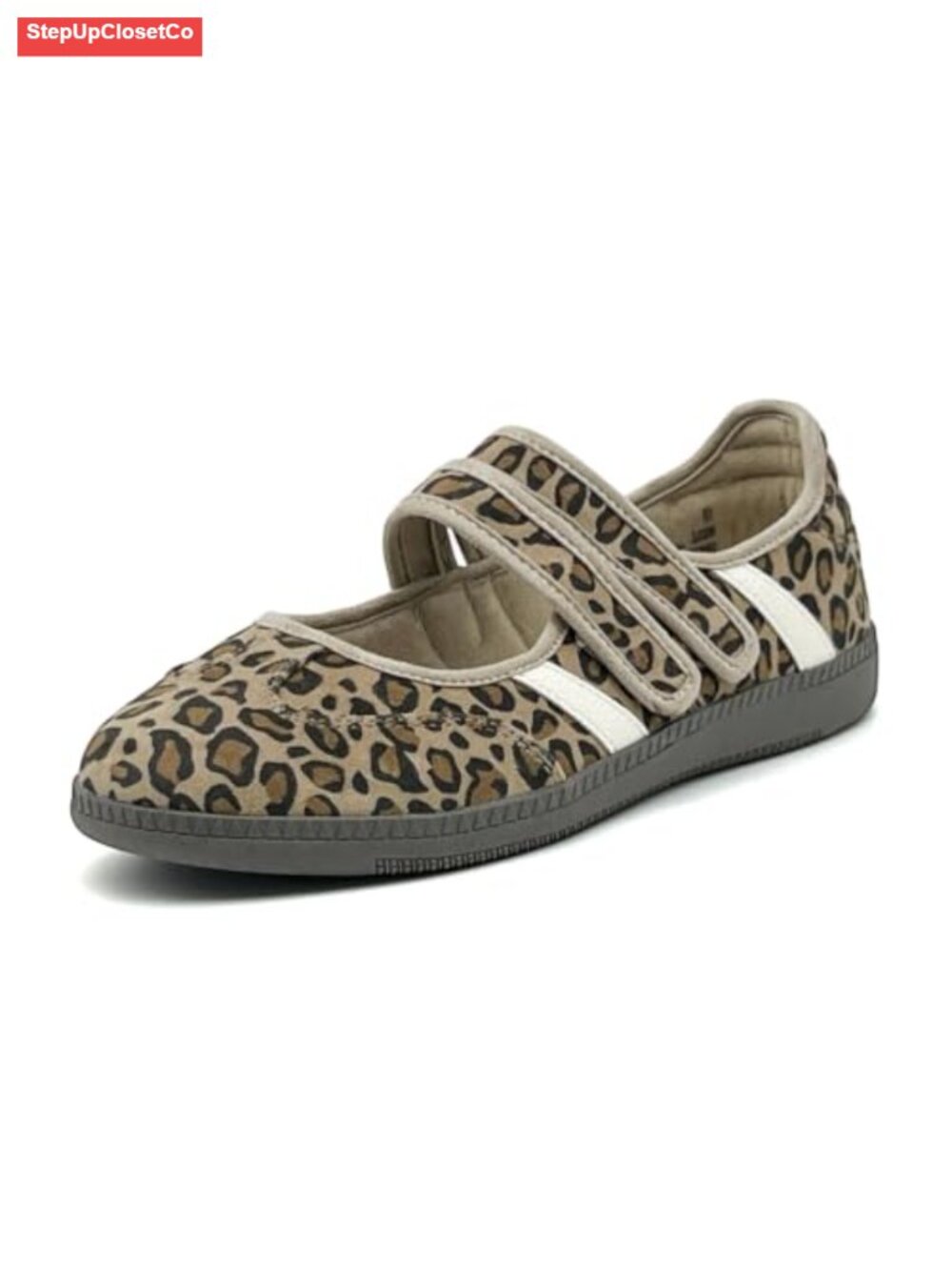 Women's Mary Jane Sneakers Faux Suede Ballet Flats Slip-On Walking Shoes